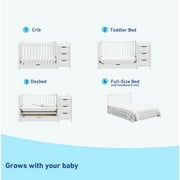 Graco Remi 4-in-1 Convertible Baby Crib and Changer, White