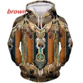 thumbnail image 2 of Motif Indien Sweat à Capuche Imprimé 3D Harajuku Mode Unisexe Automne Décontracté Pull, 2 of 4