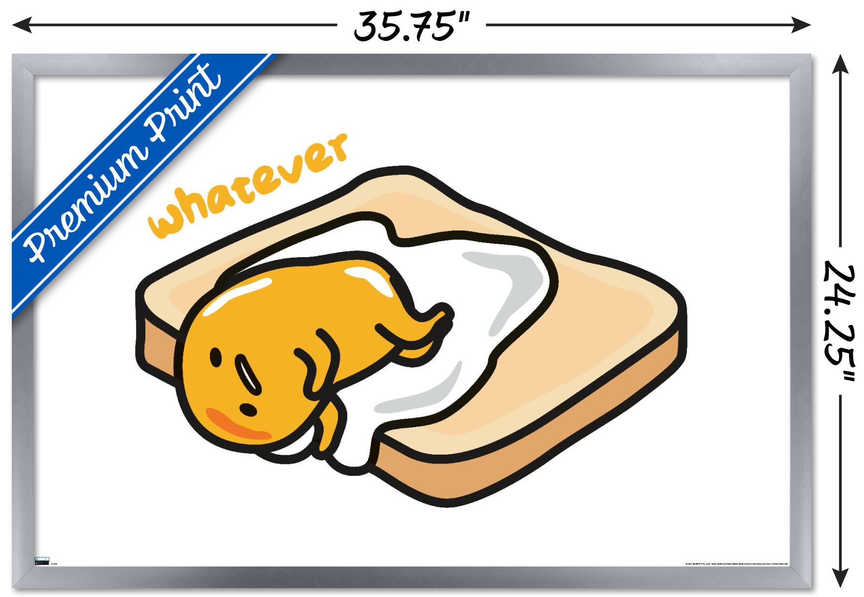 Gudetama - Whatever Wall Poster, 22.375" x 34" Framed