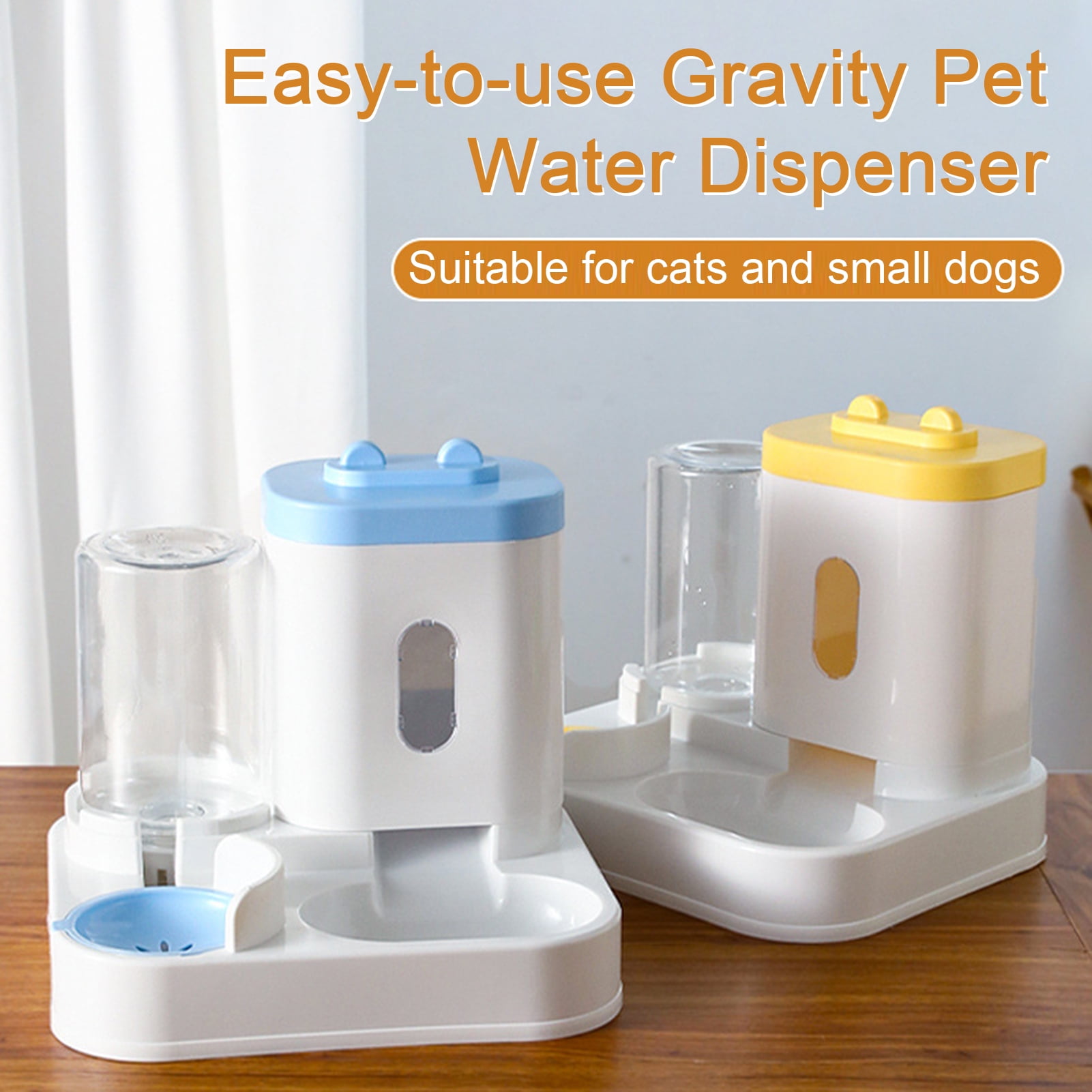 YIFAEUX Pet Feeder Automatic Gravity Cat Dog Water Dispenser Large Capacity Visible Pet Food Feeder Pet Supplies