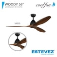 thumbnail image 3 of Coolfan ,Ventilador de Techo, 56 pulgadas, 3 Aspas, para Exterior, Modelo Woody, Nuevo, 3 of 6