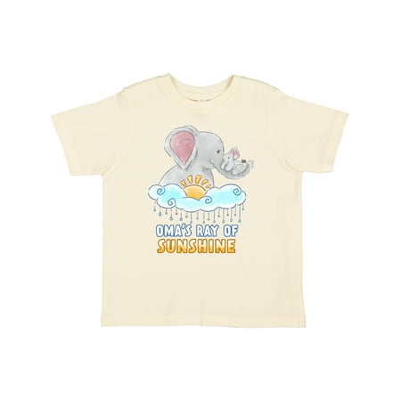 

Inktastic Oma s Ray of Sunshine Cute Elephants Rainclouds and Sun Gift Toddler Boy or Toddler Girl T-Shirt