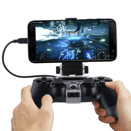 270° Foldable Phone Clip Holder for PlayStation PS 4, TSV [2 in 1] Phone Holder and Smart Mount Dock, Smartphone Clamp Game Clip Compatible with Android Samsung Galaxy Note, HTC, Sony (Clip (Best Android Only Games)