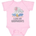 thumbnail image 3 of Inktastic I Love My Godparents Cute Elephants in Night Sky Boys or Girls Baby Bodysuit, 3 of 5