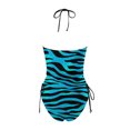 thumbnail image 4 of Bathing Suit For Women- Women's Two Piece Irregular Striped Printed Swimsuit Tankini Swimsuit Set, Bikini Femme, 4 of 5