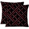 thumbnail image 1 of S4Sassy Red Cotton Poplin Boxes Living Room Sofa Cushion cover Printed Home Decor Pillow Cases 2Pcs-22 x 22 Inches, 1 of 5
