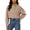 Khaki, variant on Women's Casual Jacket Fashionable Loose Zipper With High Neck Sun Long Sleeve Jacket For