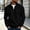 Black, variant on Men's Pocket Pullover 1/4 Zip Stand Collar Long Sleeve Sweatshirts Navy L