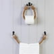 thumbnail image 1 of Soporte para papel higiénico de cuerda de yute, perchero decorativo, montado en la pared, organizador de baño, almacenamiento que ahorra espacio, material duradero, fácil instalación, 1 of 2
