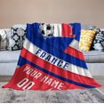 thumbnail image 4 of Custom Blanket for Bed Fans Gift Soccer City Winter Summer Fleece Throw Blankets Personalized Name & Number, 40"x50", 50"x60", 70"x80" A1, 4 of 5