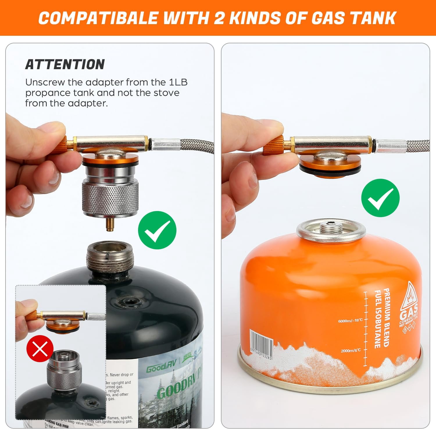 3500w/6800w Windproof Camp Stove Camping Gas With Windscreen  Canister Adapter Piezo Ignition For Outdoor Backpacking Hiking And Picnic