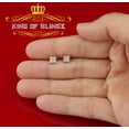 thumbnail image 2 of King of Bling's 10K Yellow Gold with Real 0.05CT Diamond Men's /Womens Square Stud Earring, 2 of 11