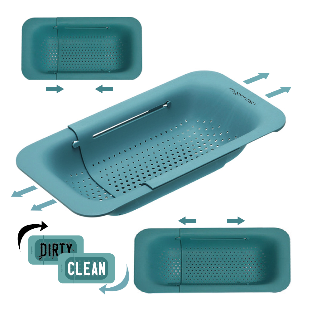 Food Grade Extendable Colander Strainer Basket Over the Sink Colander