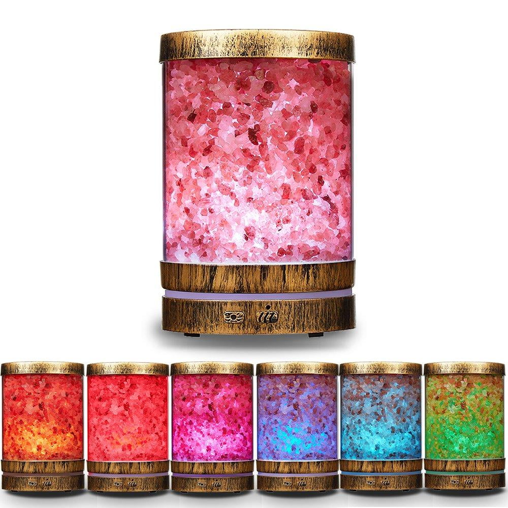 AIGOCEER Essential Oil Diffuser Himalayan Salt Lamp Cool Mist