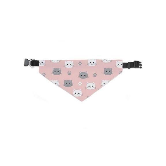 Kiddie Kitten Paw Print Pattern Bandana -Image by Shutterstock, Large
