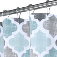 thumbnail image 2 of Geometric Geometric Design Fabric Shower Curtain - 72x72 Inches - Heavy Textured Poly-Cotton, Fungus Resistant, Modern Farmhouse Decor - Water/Gray - Size: 72''*72'' - Color: Light Blue Gray, 2 of 8