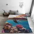 thumbnail image 5 of Pofeuu Underwater Plant Dolphin Print Ultra-Soft Micro Fleece Blanket,for Bed Or Sofa,All Season Throw Blankets Flannel Blanket-60"x50", 5 of 7