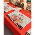 thumbnail image 4 of Christmas Placemats Set of 6 Gingerbread Snowflake Xmas Tree Christmas Placemats for Dining Table Buffalo Plaid Table Mat Winter Holiday Home Party Kitchen Table Decorations, 4 of 6