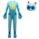 thumbnail image 2 of Halloween Character Costume Kids Superhero Costume Pink and Blue Full Body Suit with Gloves and Boot Covers for Halloween, 2 of 4