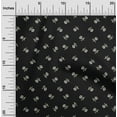 thumbnail image 1 of oneOone Cotton Poplin Black Fabric Leaves & Flower Floral Quilting Supplies Print Sewing Fabric By The Yard 42 Inch Wide, 1 of 4