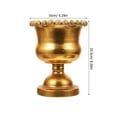 thumbnail image 2 of OULII Vintage Metal Urn Decorative Flower Pots Golden 1Set, 2 of 8