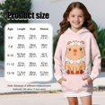 thumbnail image 7 of Psesaysky Girls Capybara Flower Cute Print Hoodie Toddler Oversized Hooded Sweatshirt Cute Graphic Casual Pullover Tops with Pockets for 7-8 Years, 7 of 7