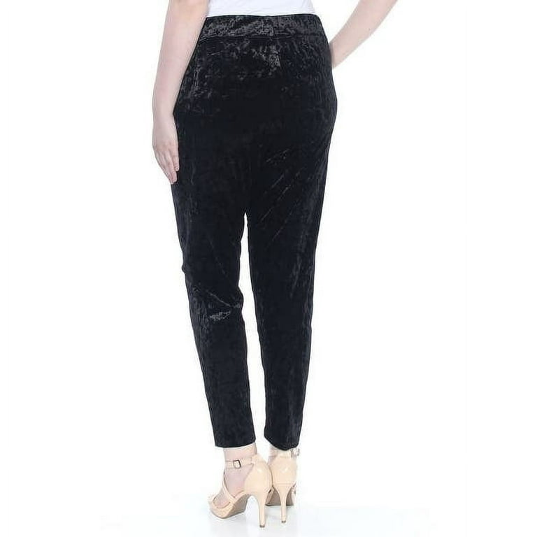 Thalia Sodi Women's Velvet Stretch Leggings Black Size Medium 