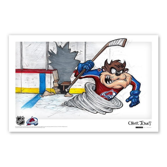 Tasmanian Devil Colorado Avalanche 11" x 17" Looney Tunes Poster Print