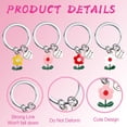 thumbnail image 4 of 4 Sets of Teacher Appreciation Gifts Keychains Thank You for Helping Me Grow Handmade Card Colorful Flower Personalized Keychain for Teachers  Christmas Gift, 4 of 8