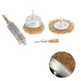 thumbnail image 1 of FELTECHELECTR Lot de 4 Kit de Polissage d'Outils Rotatifs Brosse à Roue Métallique Élimination de la Rouille Cylindrique en Forme de Bol 1 Po, 1 of 8