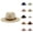 Beige, variant on Straw Panama Hat for Women Wide Brim Roll Up Hat Fedora Beach Sun Hat