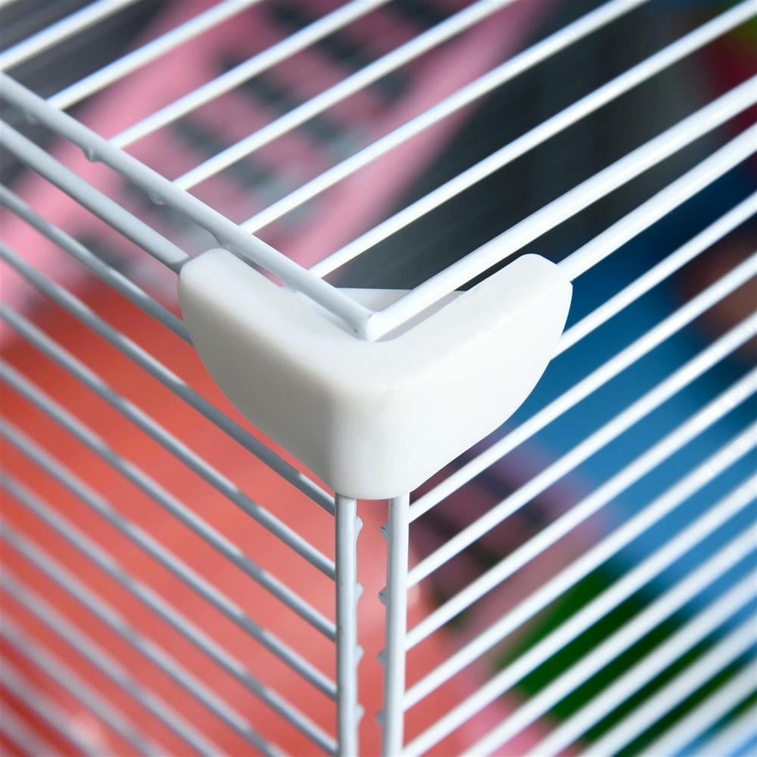 resenkos 18" Hamster Cage, Gerbil Cage with Exercise Wheels Tube for Small Hamsters, 5 Tiers Small Animal Habitats Portable Travel Carrier, Green