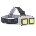 thumbnail image 2 of LED COB Headlamp Super Bright USB Rechargeable Lightweight Head Mounted Flashlight with Motion Sensor Battery Level Display for Outdoor Hiking Fishing, 2 of 5