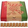 thumbnail image 1 of 10 unidades de envoltorios para pizza, de papel apto para alimentos, para guardar pizzas. Caja para pizza para llevar de 8 pulgadas., 1 of 8