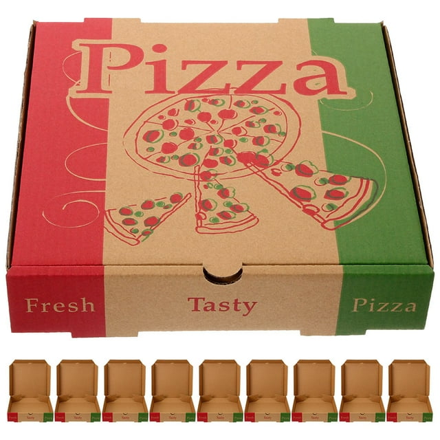 10 unidades de envoltorios para pizza, de papel apto para alimentos, para guardar pizzas. Caja para pizza para llevar de 8 pulgadas.