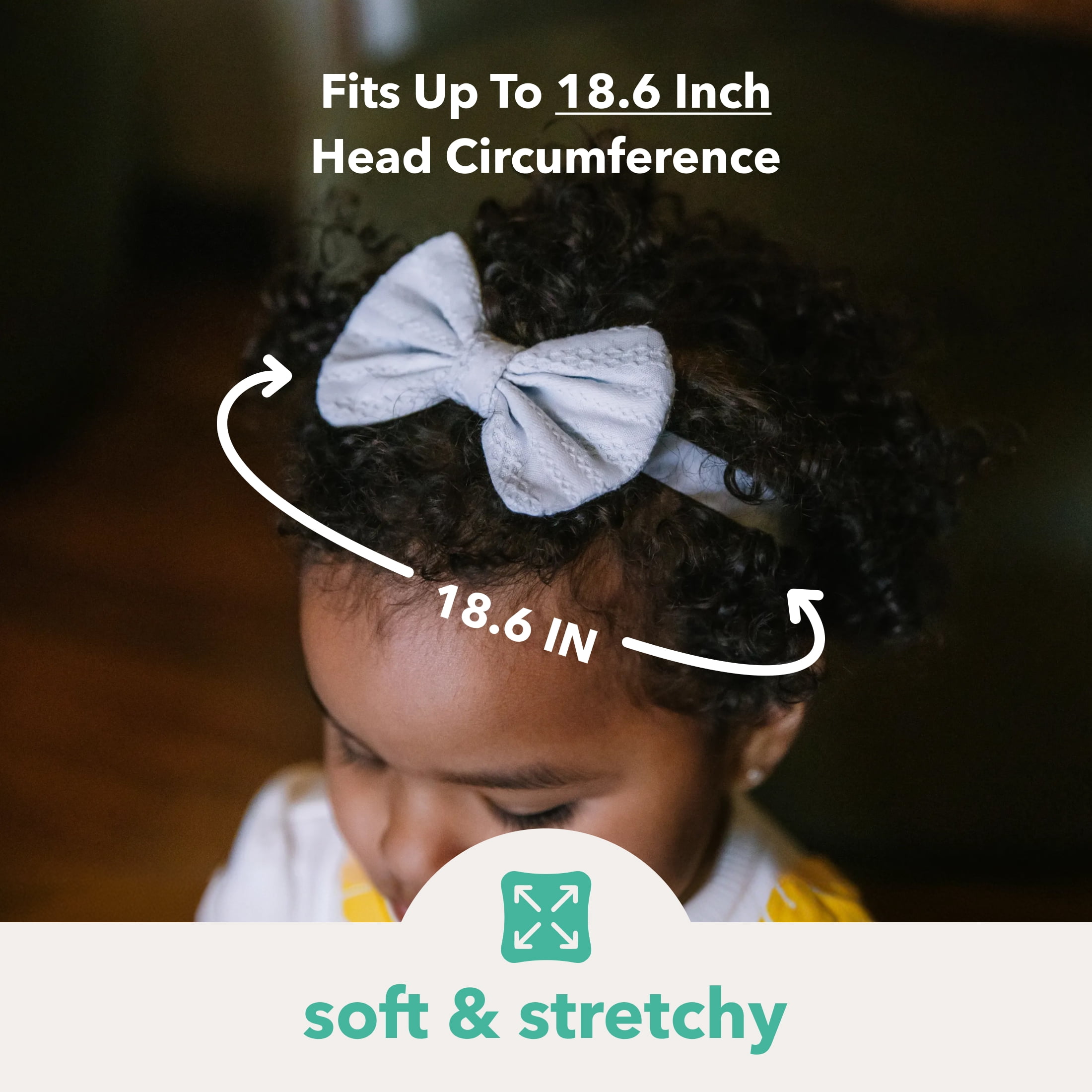 Carter's Child of Mine Baby Girls Texture Bow Headwrap, 2-Pack, Size 0-12M
