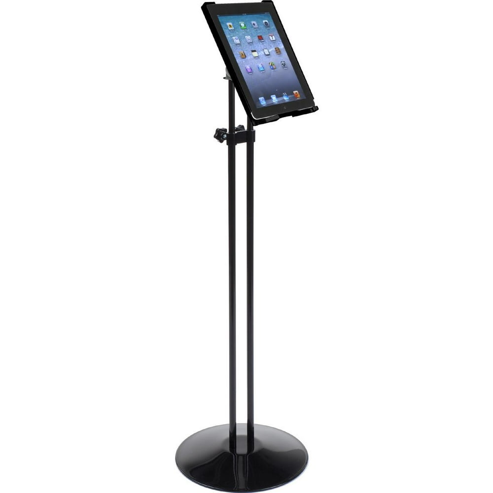 Displays2go Height Adjustable Floor Stand for Tablet, iPad Generations