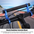 thumbnail image 2 of Jadeshay Soporte de Doble Manillar para Bicicleta, Soporte de Montaje de extensión para Bicicleta, luz, Linterna, velocímetro(Azul), 2 of 5