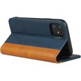 thumbnail image 3 of iPhone 11 Wallet Case,Premium PU Leather Flip Folio Case with Card Slot,Kickstand Holder Magnetic Closure [TPU Shockproof Interior Protective Case] for iPhone 11,6.1",Blue+Khaki, 3 of 16