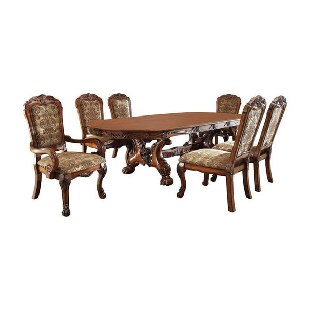 Dining Table Set In Antique Oak, Solid Wood Antique Dining Table And Chairs
