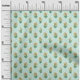 thumbnail image 2 of oneOone Cotton Silk Aquamarine Fabric Florals Craft Projects Decor Fabric Printed By The Yard 42 Inch Wide, 2 of 4