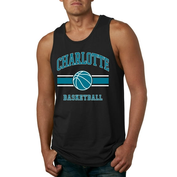 Wild Bobby City of Charlotte Basketball Fantasy Fan Sports Mens Tank Top, Black, Small