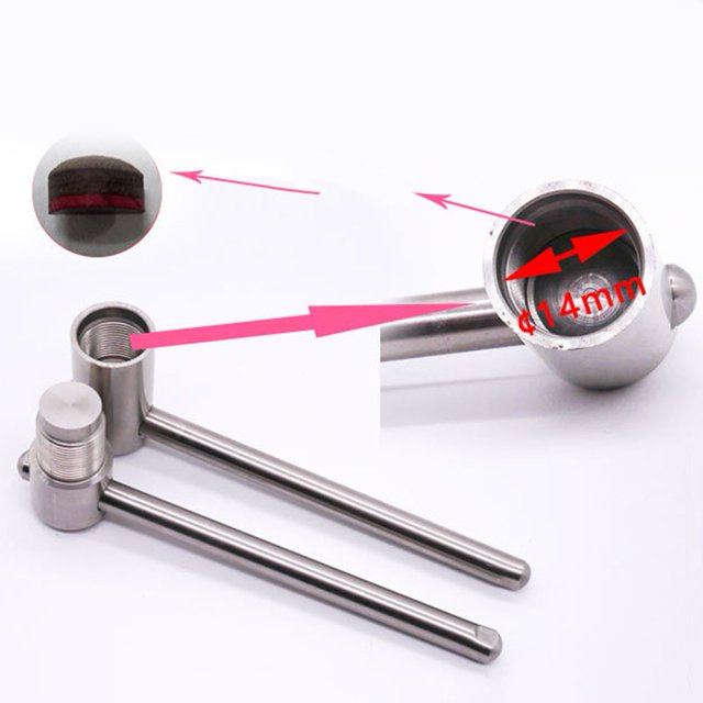 Snooker Tip Shaper Tool Cue Tip Press Tool for Compressing Billiards Tip 14mm Outer Arc