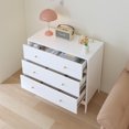 thumbnail image 5 of 4-Drawer Kids Dresser with Metal Handle, 35" Wooden Storage Cabinet for Toddler with Anti-Falling Device, Modern Classic Closet Drawer for Living Room or Apartment, White, 5 of 6