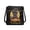 Halloween Black Cat Print, variant on HELLHERO Waterproof Shoulder Bag for Dating Weekend Getaways Weekend Trips, PU Leather Water-Resistant Roomy Pockets Sling Bag, Happy Thanksgiving Fall Leaves