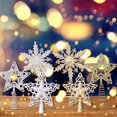thumbnail image 5 of Christmas Tree Sparkling Stars Christmas Tree Snowflake Ornaments Home Silver, 5 of 8