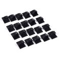 thumbnail image 3 of Cable clamp/Fixing clamp 20pcs Black Self-Adhesive Wire Clip Fixer Holder Cable Holder Rectangle Plastic Mount Clamp Network Office Cable The Workmanship is Durable and Easy to use, 3 of 4