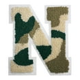 thumbnail image 2 of Chenille Stitch Varsity Iron-On Patch by pc, 4-1/2", Camouflage/White, TR-11648 (Letter N), 2 of 3