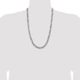 thumbnail image 3 of Auriga Fine Jewelry 925 Sterling Silver Antiqued 6.5 mm Figaro Chain Necklace for Men 26", 3 of 6