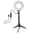 thumbnail image 1 of Adjustable Led Fill Light Ring Shape Photo Lamp Selfie Led Light Makeup Light For Home Workplace With Bracket White, 1 of 2